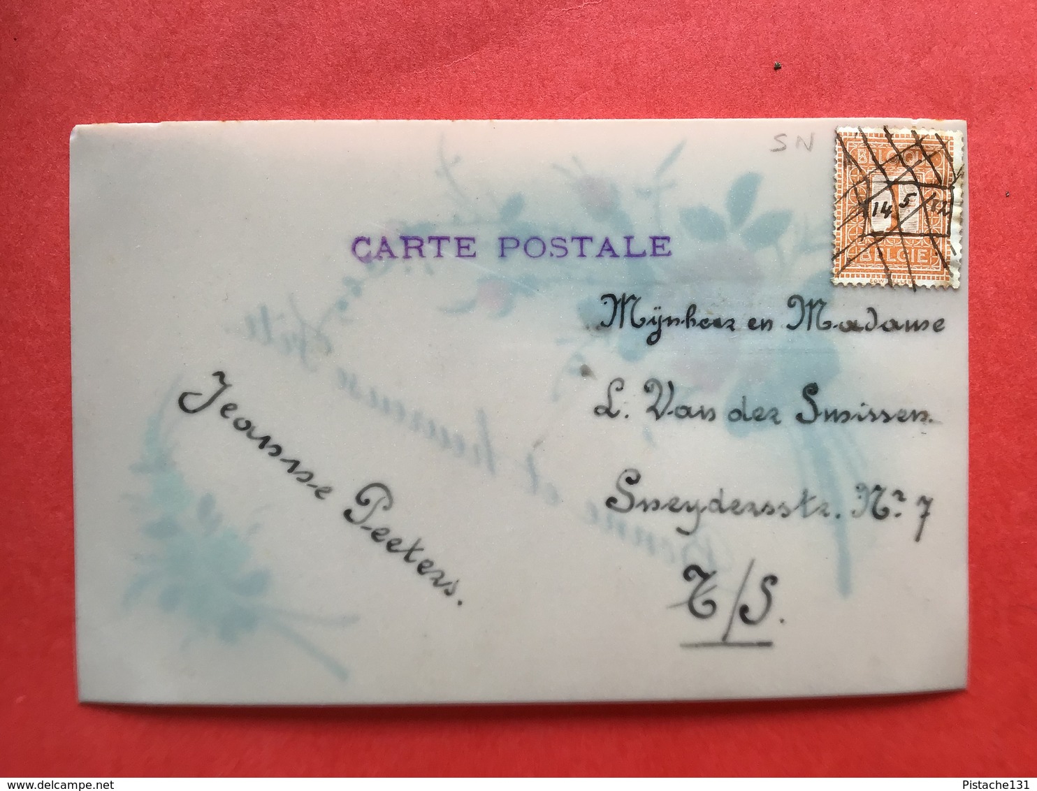 CARTE CELLULOID - PEINT MAIN - HANDGESCHILDERD - ROSES - ROZEN - Fleurs