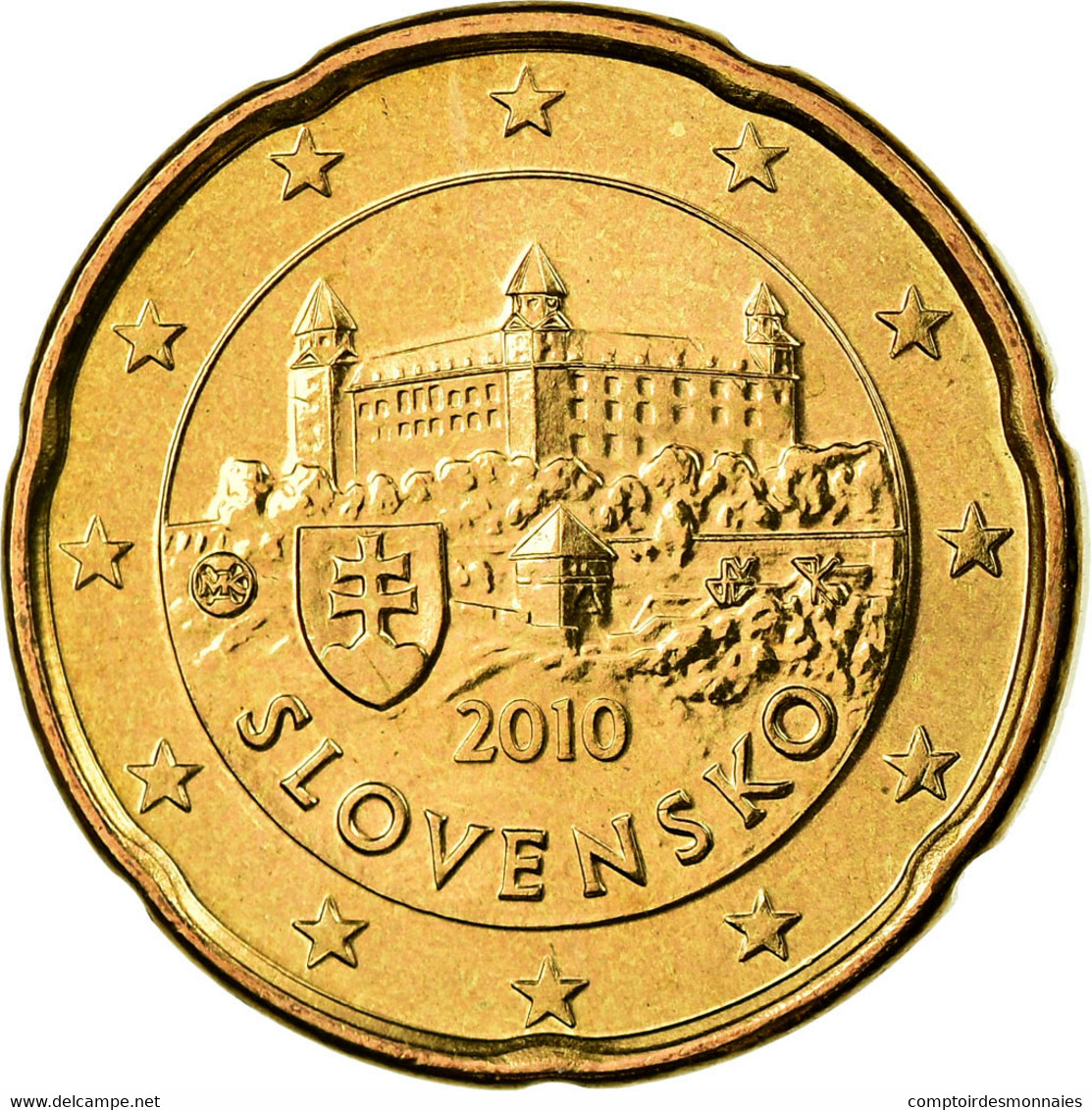 Slovaquie, 20 Euro Cent, 2010, SPL, Laiton, KM:99 - Eslovaquia