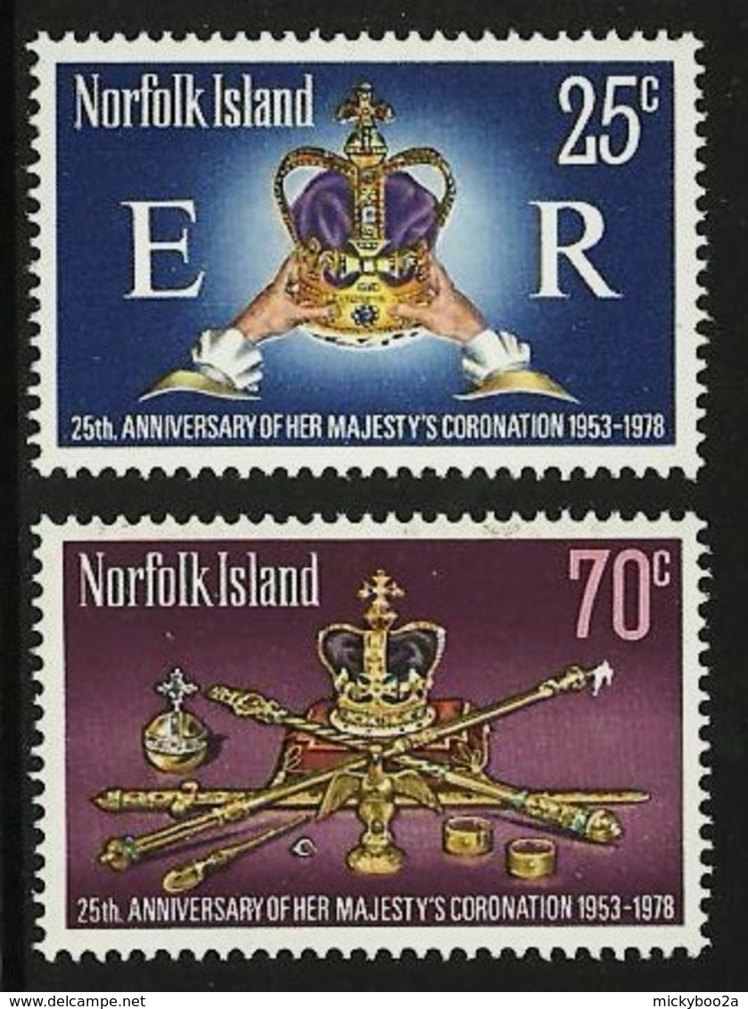 NORFOLK ISLAND 1978 ROYALTY ROYAL CORONATION 25TH ANNIVERSARY SET MNH - Norfolk Island