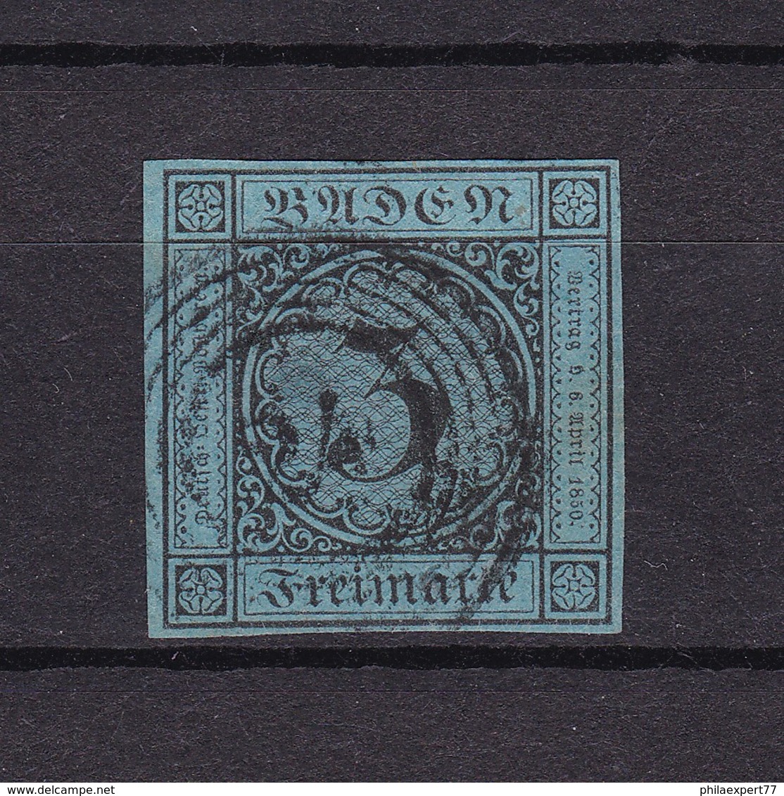 Baden - 1858 - Michel Nr. 8 - 40 Euro - Sonstige & Ohne Zuordnung