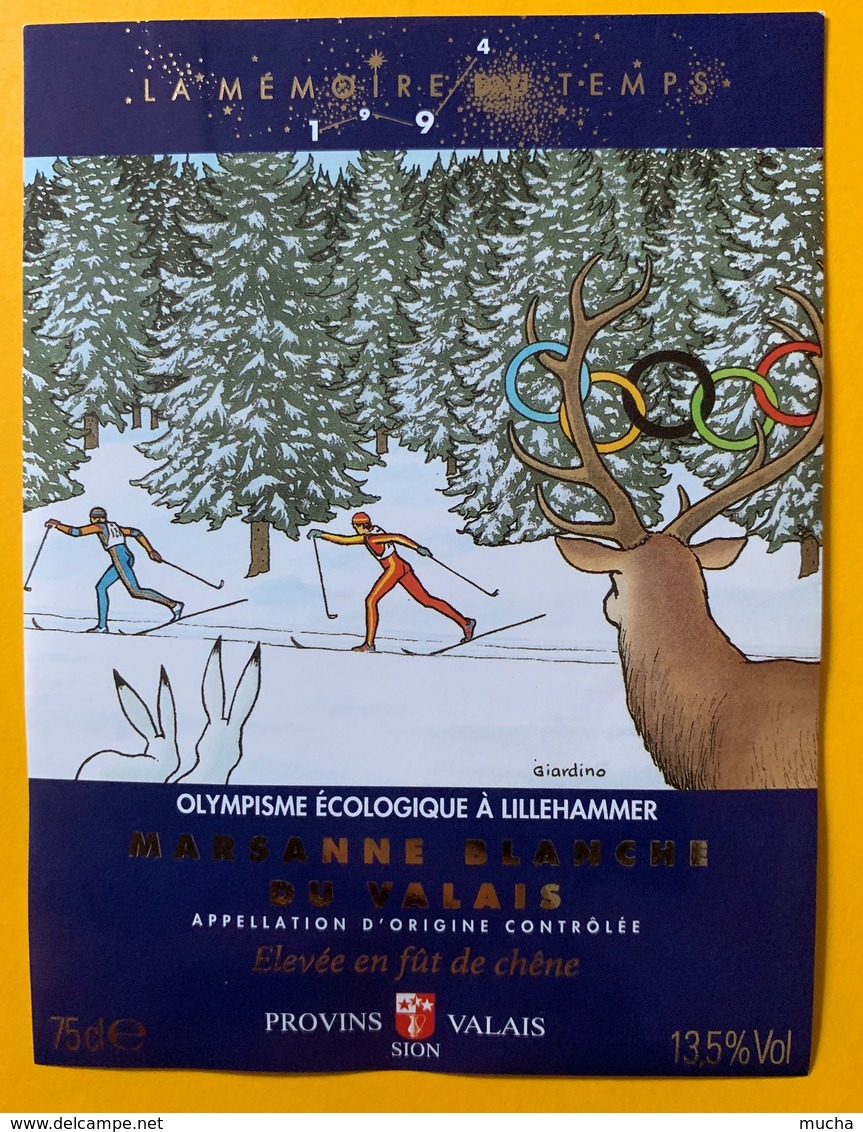 10497 - Olympisme écologique à Lillehammer De La Série La Mémoire Du Temps 1994 Marsanne Blanche Dessin Giardino - Art