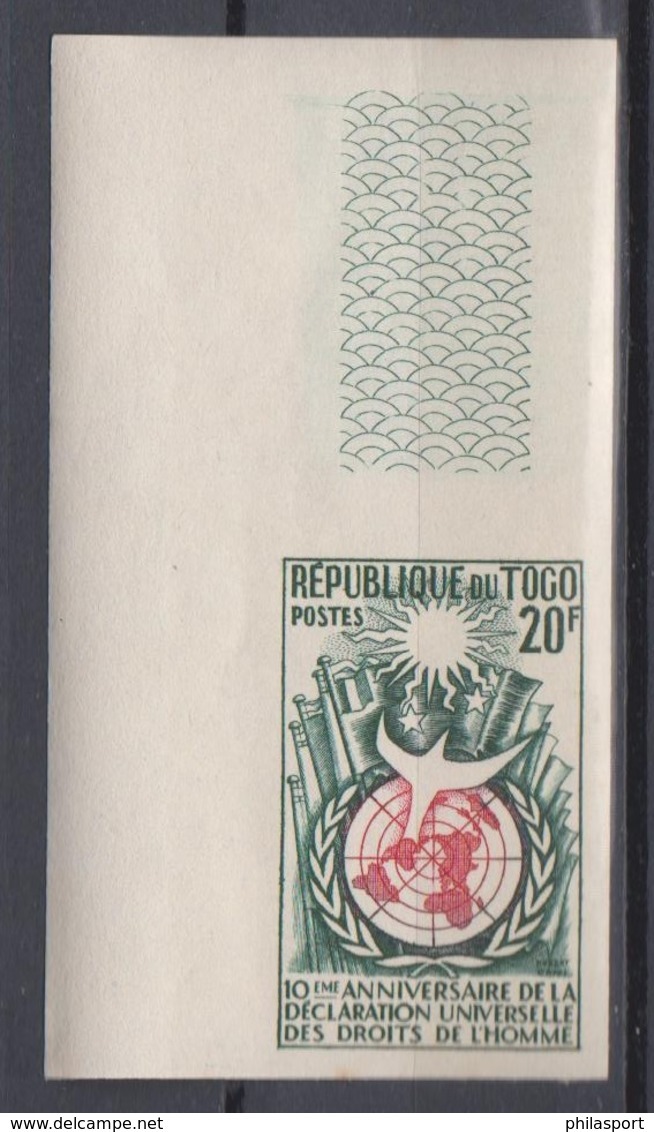 Togo 1958  N° 275  10° Anniversaire De La Declaration Universelle Des Droits De L'homme    Imperf ND MNH - Togo (1960-...)