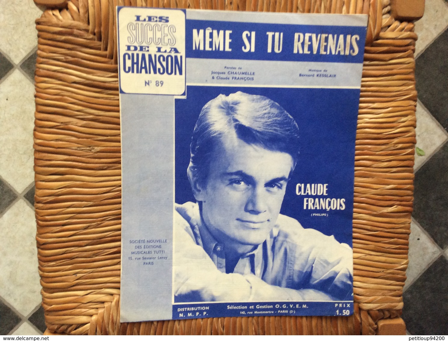 PARTITION MISICALE  *CLAUDE FRANÇOIS   Même Si Tu Revenais - Scores & Partitions