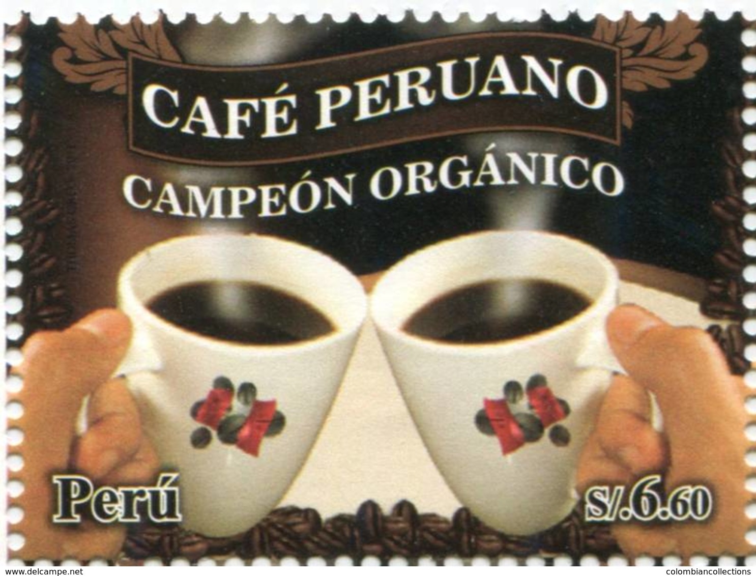 Lote P2011-6, Peru, 2011, Sello, Stamp, Cafe Peruano, Coffee - Perú