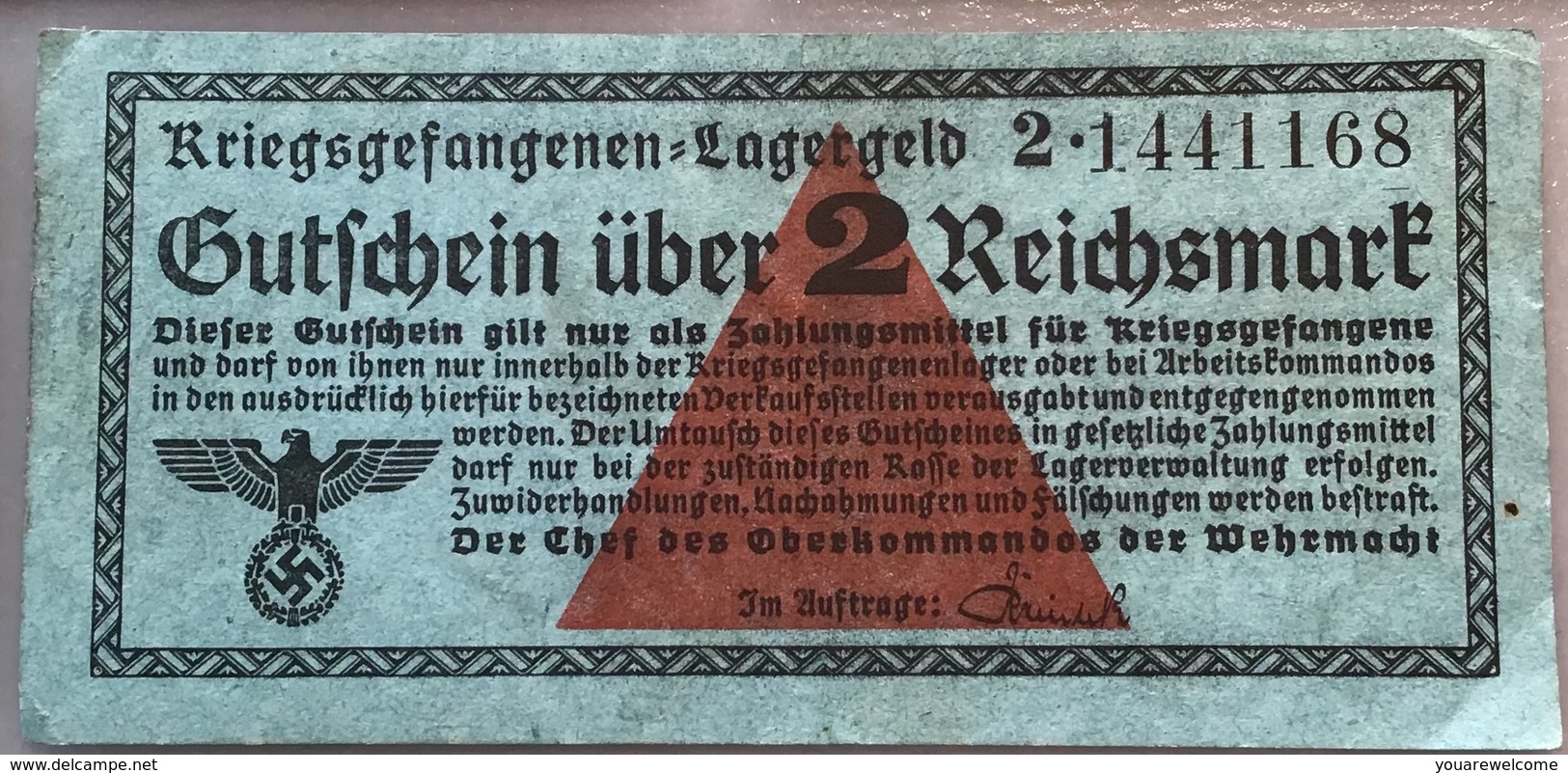 KRIEGSGEFANGENEN LAGERGELD WEHRMACHT 1939-45 Ro 515-520 (II.WK WW2 POW Gutscheine Banknoten Deutsches Reich Billet Camp - Verrechnungsscheine - Dt. Wehrmacht