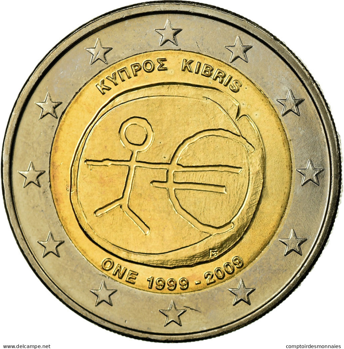 Chypre, 2 Euro, EMU, 2009, SUP, Bi-Metallic, KM:89 - Chypre