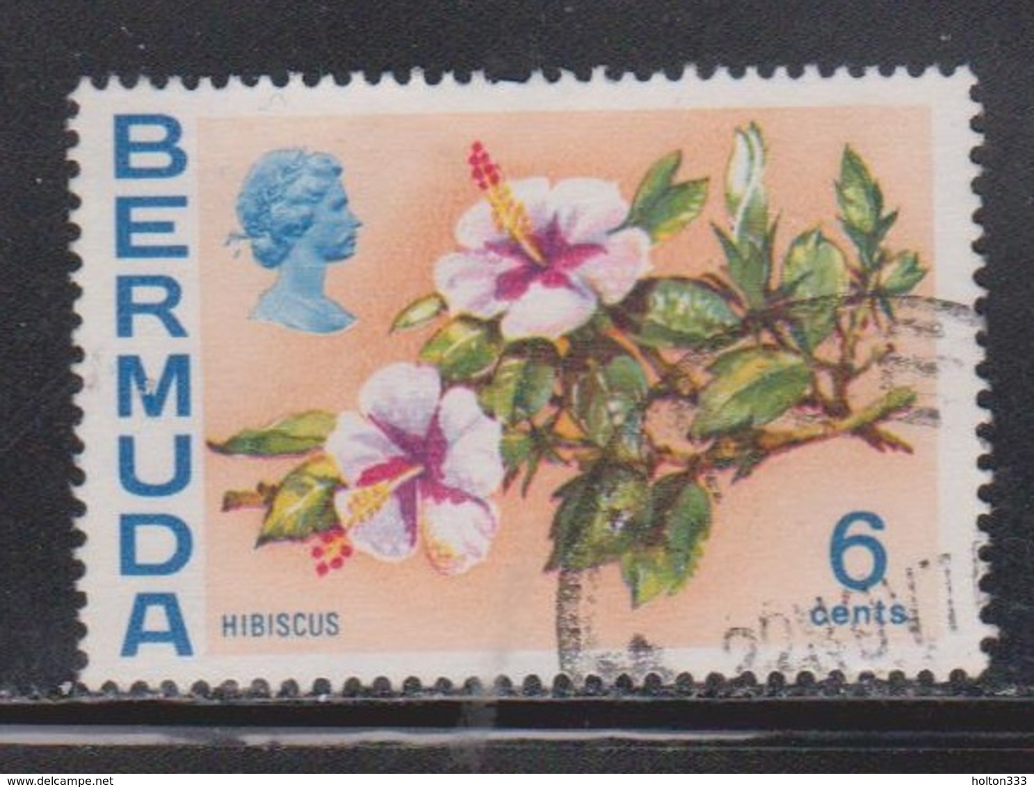 BERMUDA Scott # 260a Used - Flowers - Watermark Upright - Bermuda