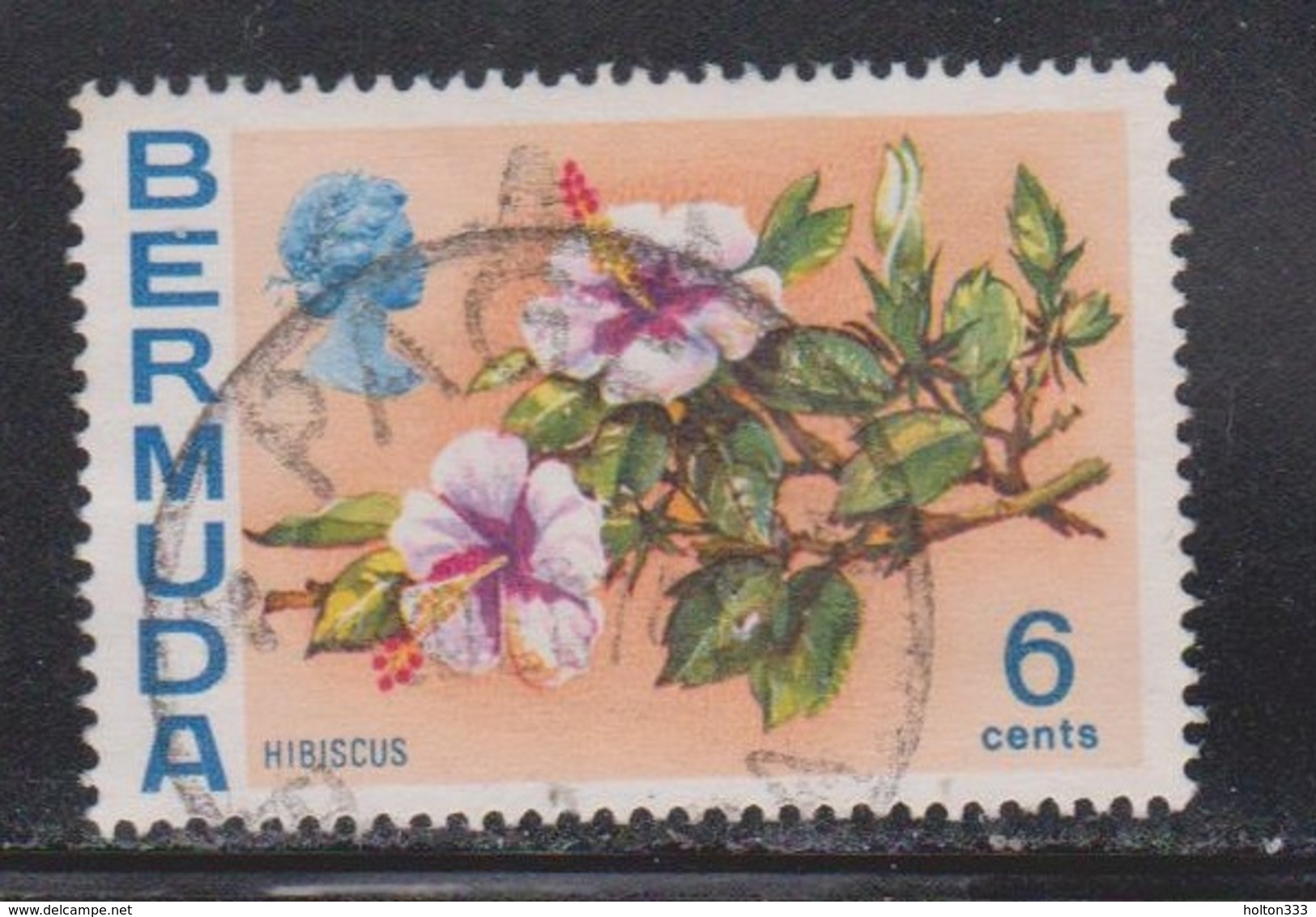 BERMUDA Scott # 260a Used - Flowers - Watermark Upright - Bermuda