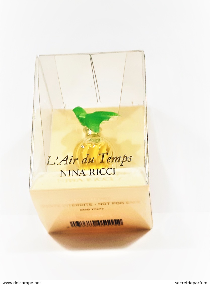 Miniatures De Parfum L'AIR DU TEMPS  De NINA RICCI 2 COLOMBES VERTE    EDT  2.5  Ml + Boite - Miniatures Femmes (avec Boite)