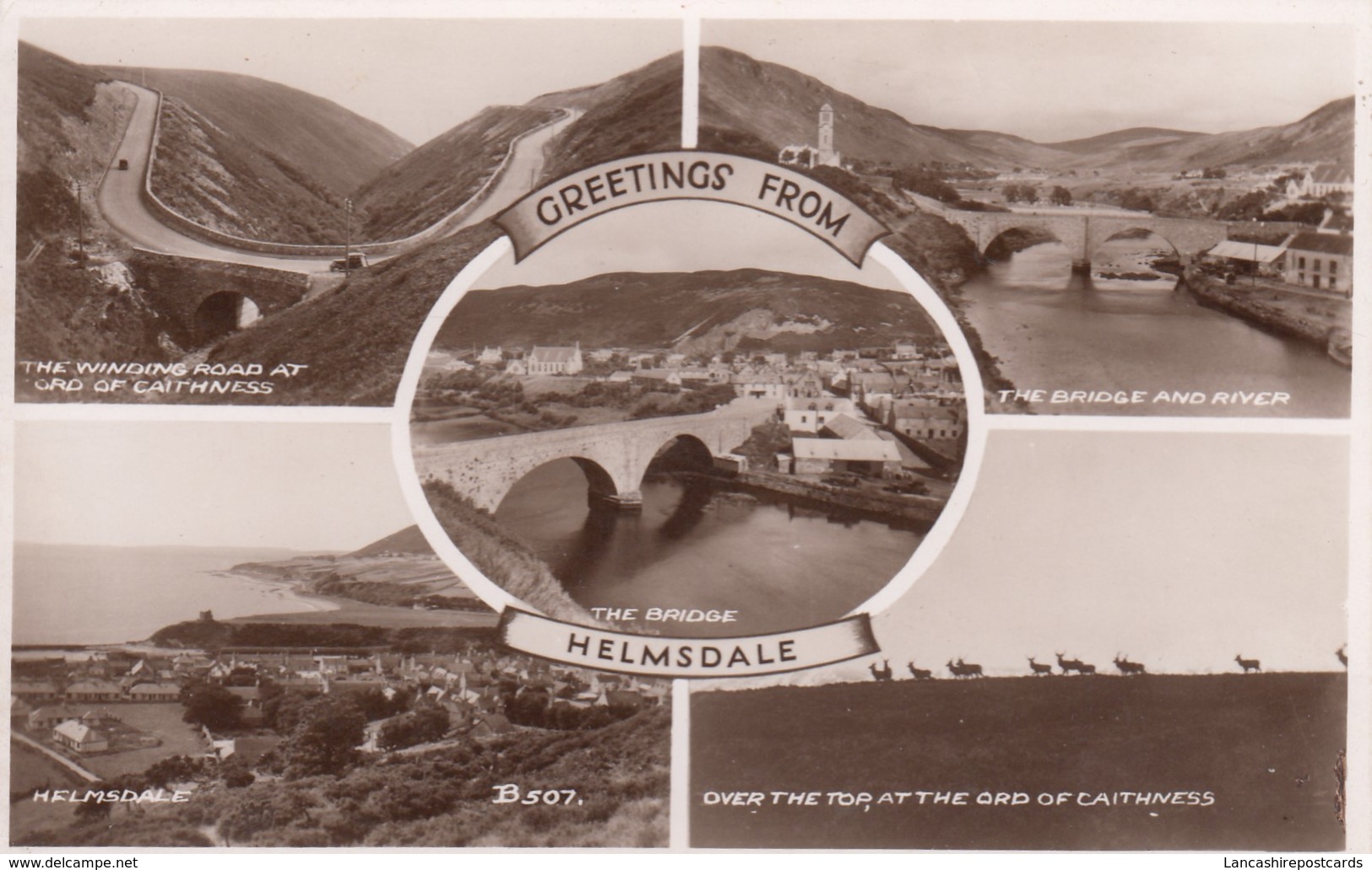 Postcard Greetings From Helmsdale RP My Ref  B13443 - Sutherland