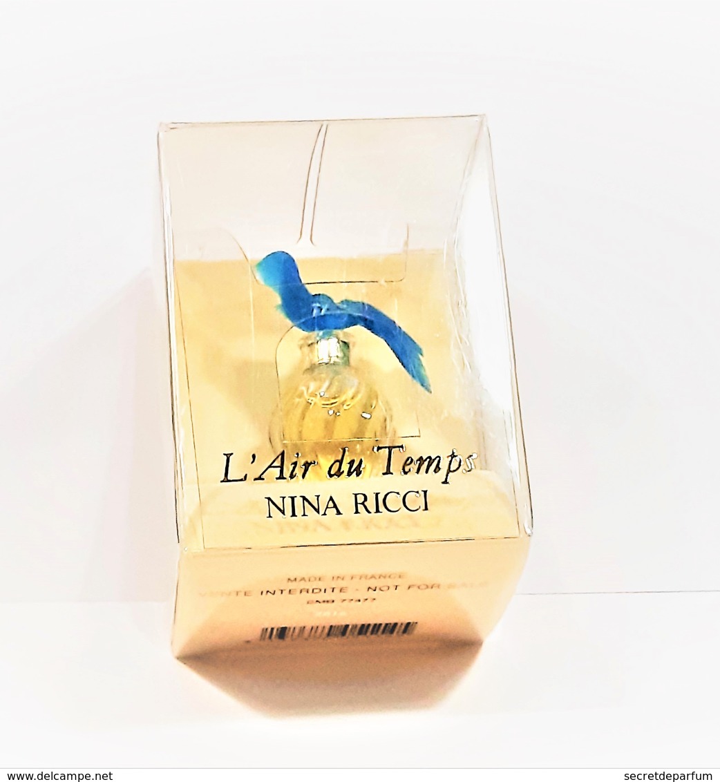 Miniatures De Parfum L'AIR DU TEMPS  De NINA RICCI  2  COLOMBES BLEUE    EDT  2.5  Ml + Boite - Miniaturen Flesjes Dame (met Doos)