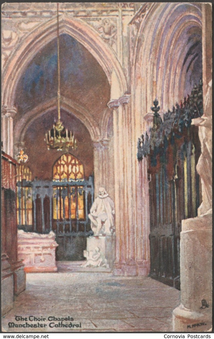 The Choir Chapels, Manchester Cathedral, Lancashire, C.1905 - Tuck's Oilette Postcard - Manchester