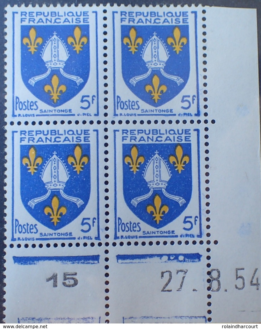 DF40266/100 - 1954 - BLASON DE LA SAINTONGE - N°1005 NEUF** CdF Daté - 1950-1959