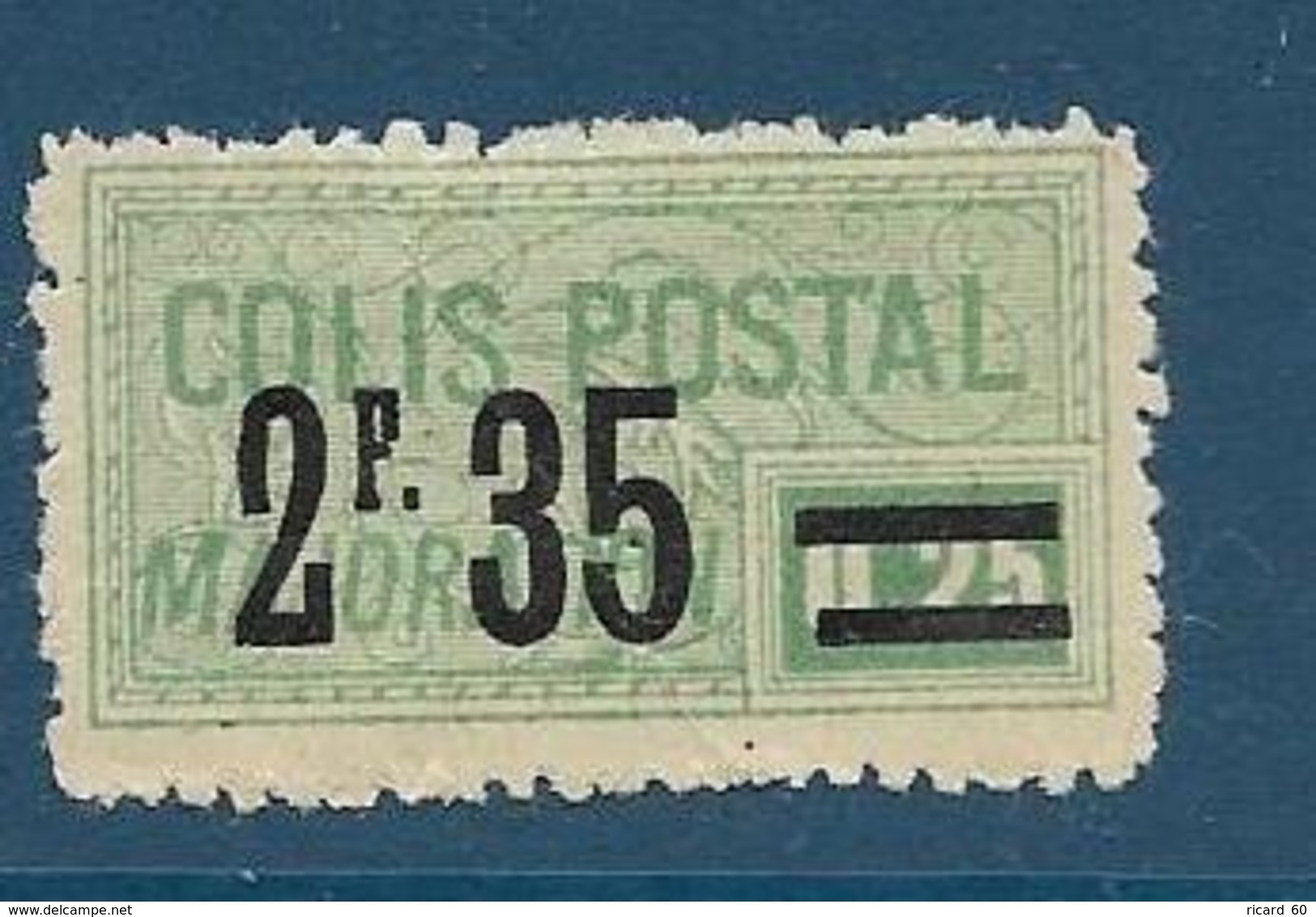 Timbre Neuf* France, N°44 Yt, Colis Postaux, Majoration, ,1918, 2.35 Sur 0.25, Charnière, - Neufs