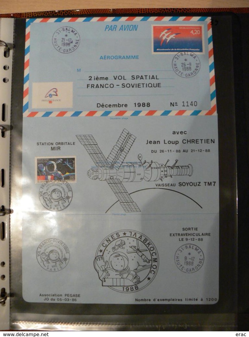 Aérogramme 1988 - 2ème Vol Spatial Franco-soviétique - N° 1140 - Aerogramme