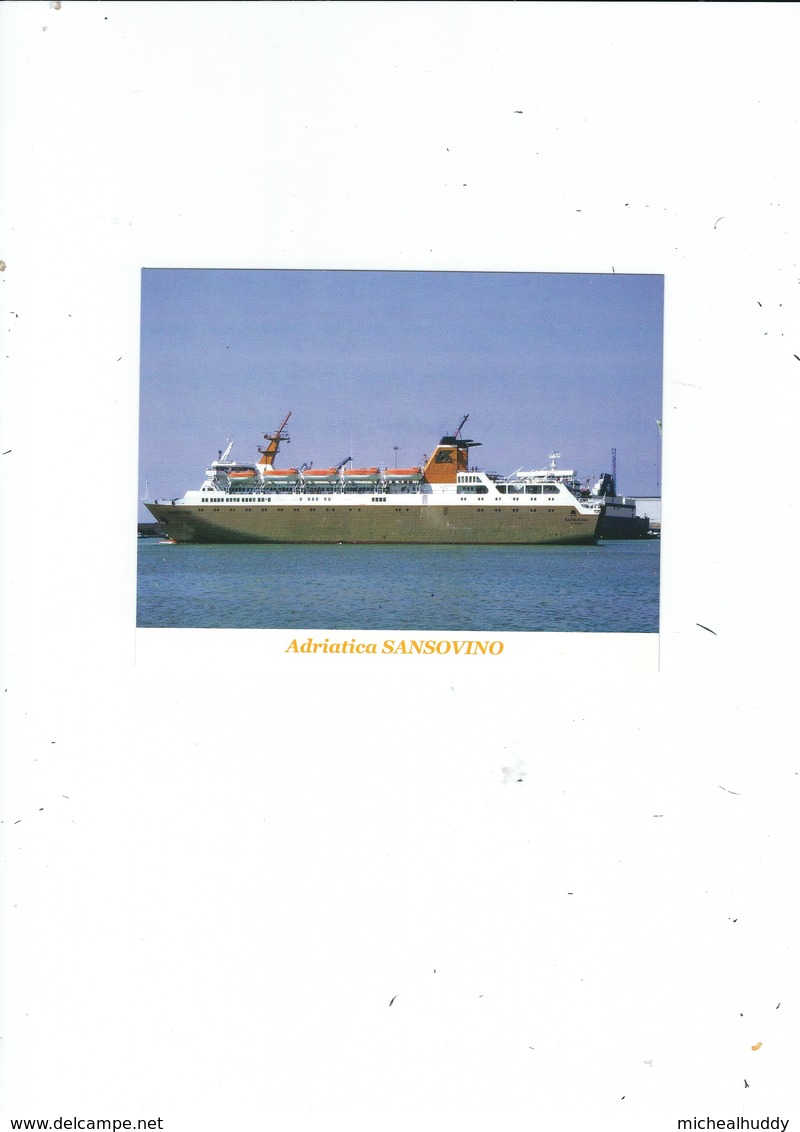 FERRY POSTCARDS   ADRIATICA SANSOVINO - Ferries