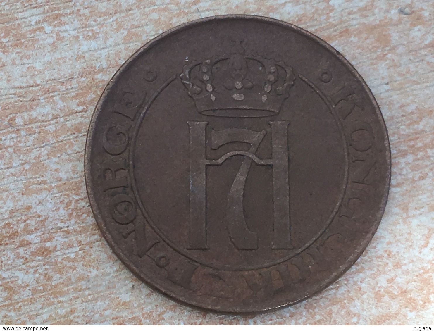 1922 Norway Norge 5 Ore Coin - Very Fine - Norway