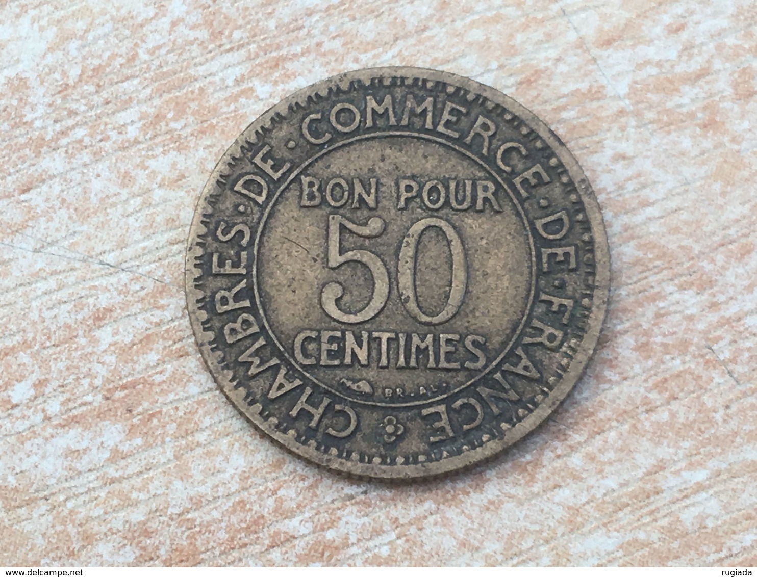 1928 50 Centimes Coin - Very Fine, Uncleaned - Other & Unclassified