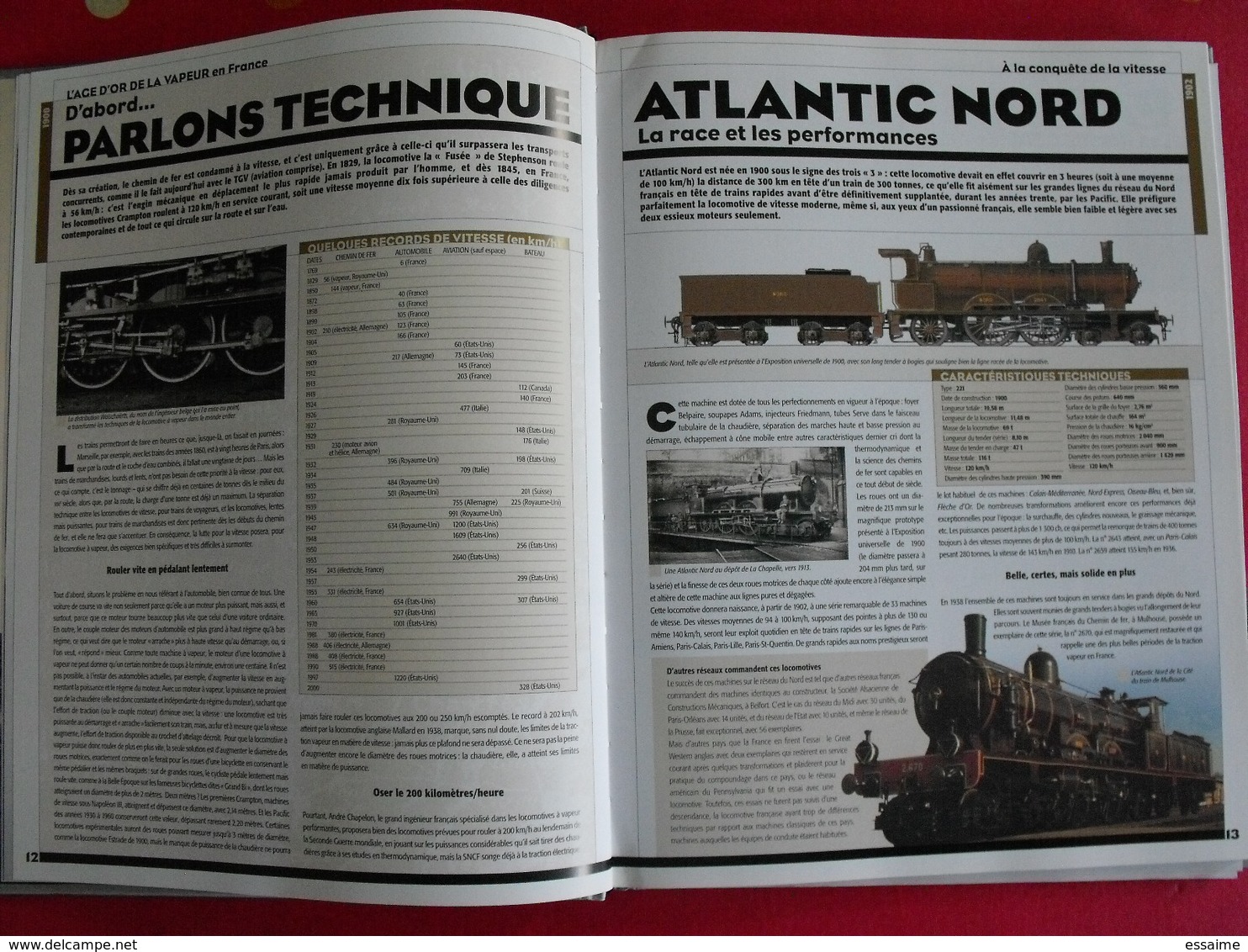 L'age D'or De La Traction Vapeur En France (1900-1950). Trains De Légende. Clive Lamming. Atlas 2005 + Poster - Railway & Tramway