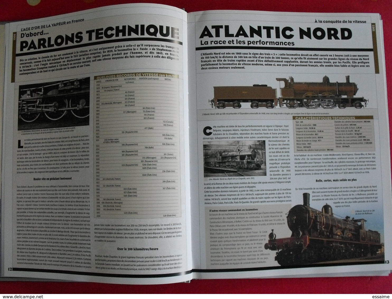 L'age D'or De La Traction Vapeur En France (1900-1950). Trains De Légende. Clive Lamming. Atlas 2005 + Poster - Ferrocarril & Tranvías