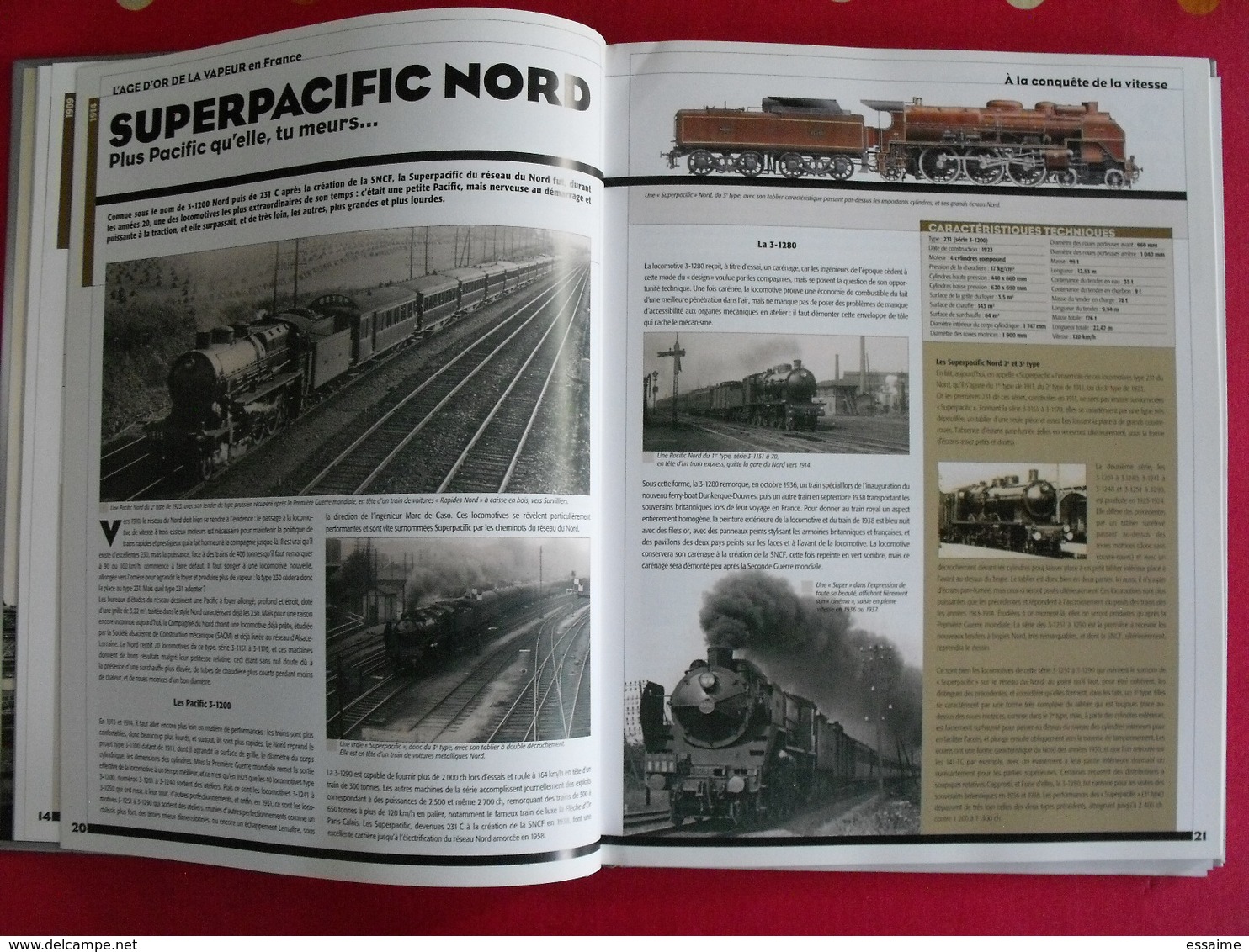 l'age d'or de la traction vapeur en France (1900-1950). Trains de légende. clive lamming. atlas 2005 + poster