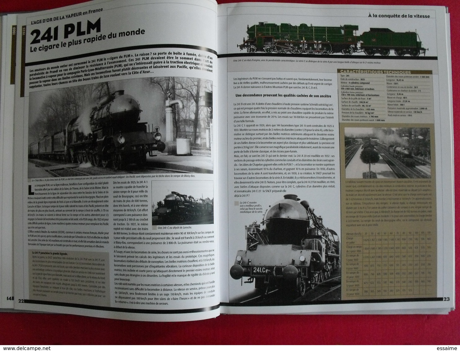 l'age d'or de la traction vapeur en France (1900-1950). Trains de légende. clive lamming. atlas 2005 + poster
