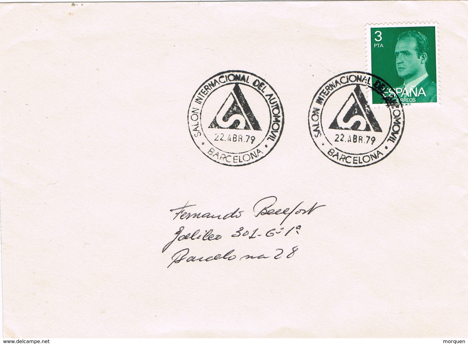 33337. Carta  BARCELONA 1979. Salon Internacional Del AUTOMOVIL - Cartas & Documentos