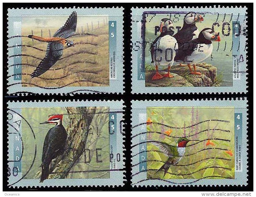 Canada (Scott No.1591-94 - Oiseaux Canadiens / Canadian Birds) (o) Série/ Set - Oblitérés