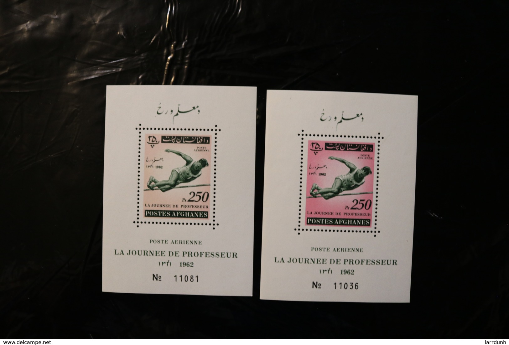 Afghanistan C37a TWO COLOURS High Jump Teacher's Day Souvenir Ssheet Block MNH 1962 A04s - Afghanistan