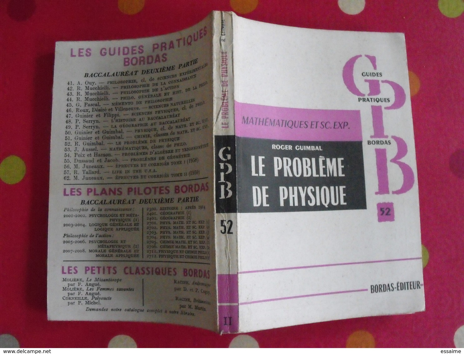 15 livres Sciences physique chimie annales problèmes résolus corrigés baccalauréat guides pratiques scolaire