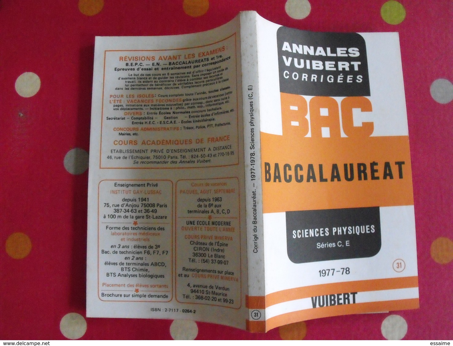 15 livres Sciences physique chimie annales problèmes résolus corrigés baccalauréat guides pratiques scolaire