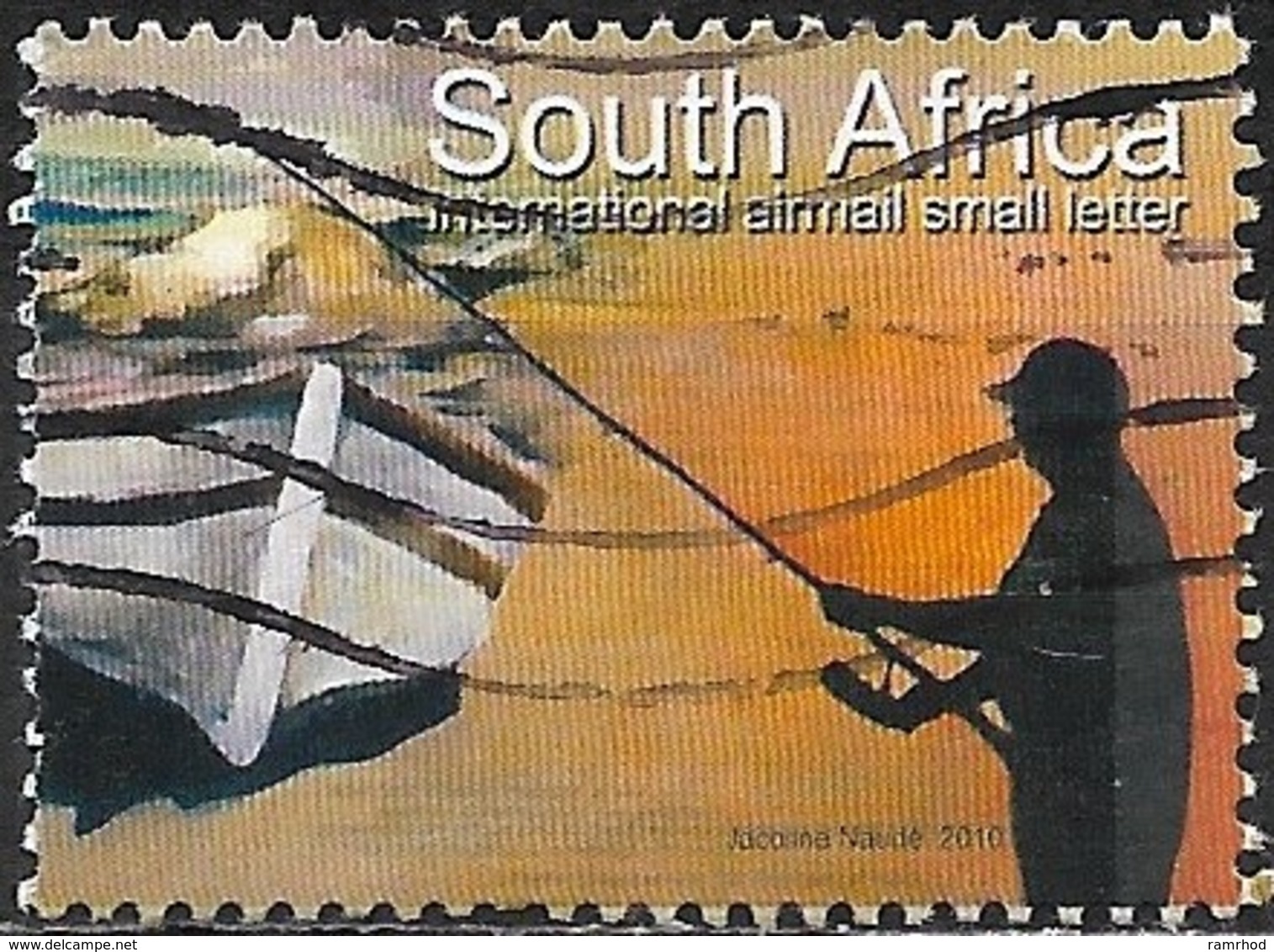 SOUTH AFRICA 2010 The Life Of Fisher Folk. - (5r.40) - Angler And Beached Boat FU - Used Stamps