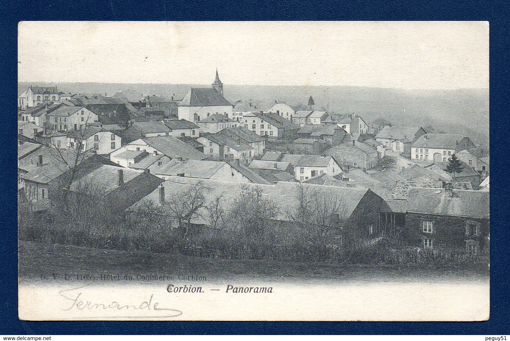 Corbion( Bouillon). Panorama Avec L'église St. Jean - Baptiste. Ca 1900 - Bouillon