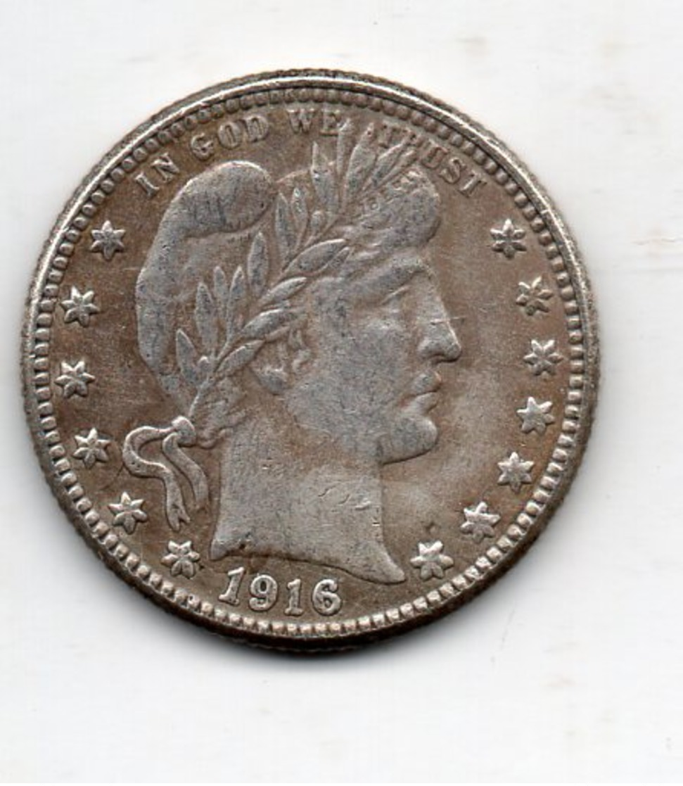 USA : 25 Cts 1916 - 1892-1916: Barber