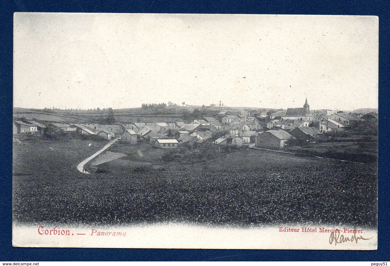 Corbion( Bouillon). Panorama Avec L'église St. Jean - Baptiste. 1908 - Bouillon