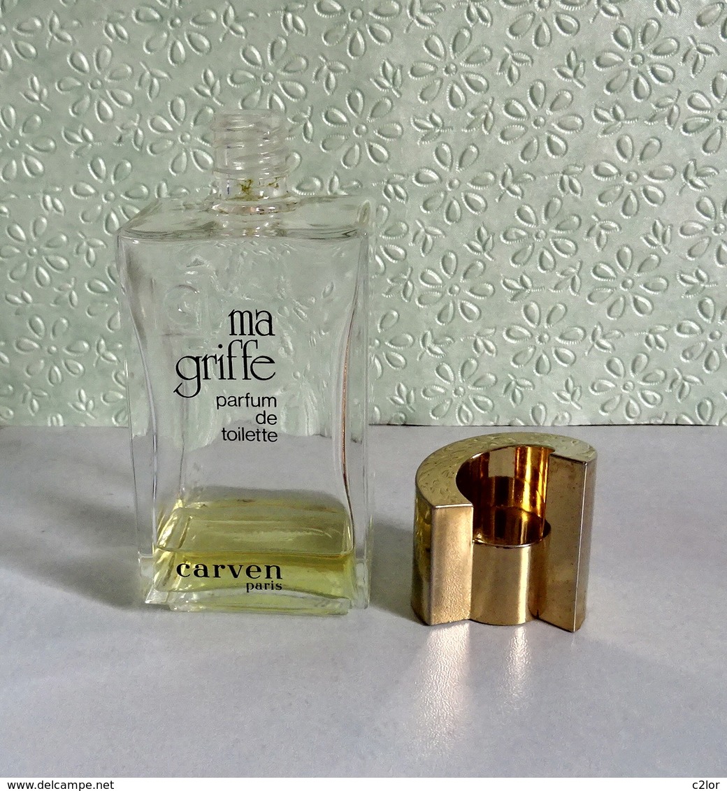 Ancien Flacon "MA GRIFFE " De CARVEN Avec Bouchon   Parfum De Toilette 120 Ml (pas Vapo) VIDE/EMPTY - Flacons (vides)