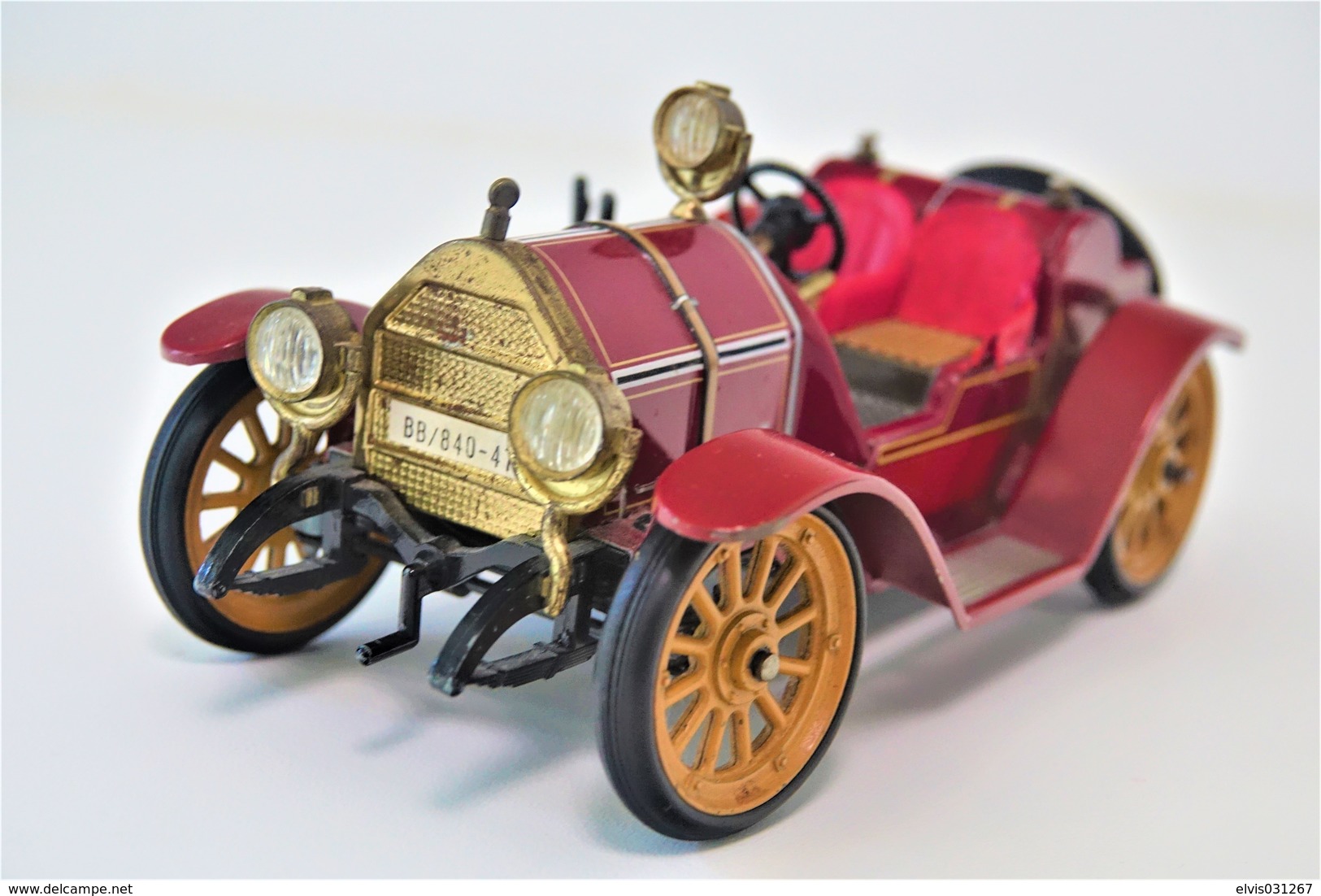 Vintage TIN TOY CAR : Maker SCHUCO - Red 1036/1 - Mercer Typ 35j 1913 - 18cm - West Germany  - Friction - Collectors & Unusuals - All Brands