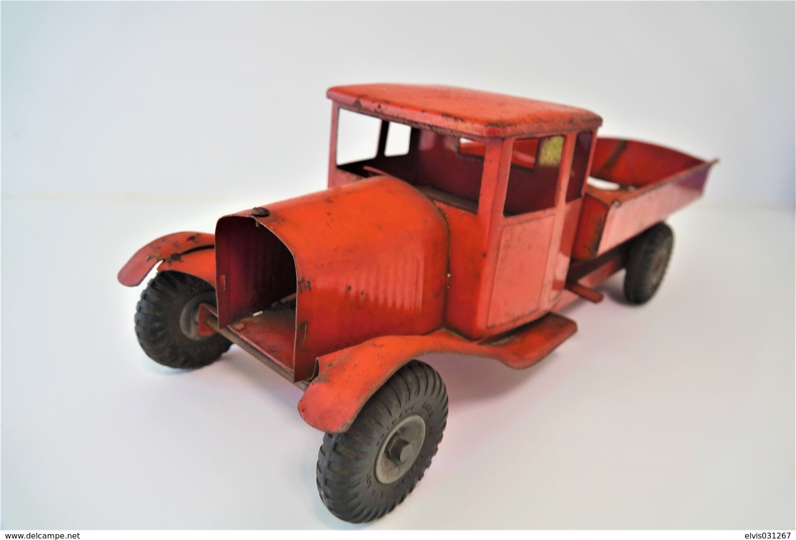 Vintage  : Triang - Lines Bros 'Bedford' Red Tipper Truck Toy - Pressed Steel - Pre War - Collectors E Strani - Tutte Marche