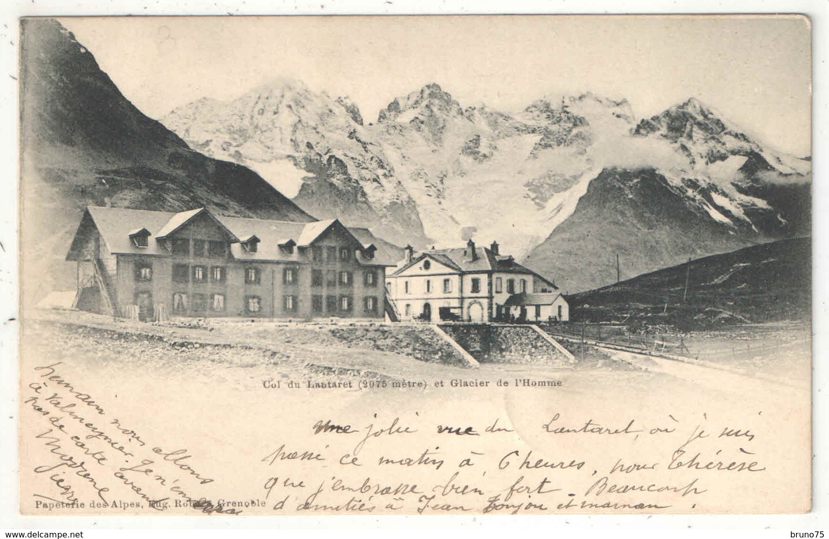 05 - Col Du Lautaret Et Glacier De L'Homme - 1901 - Altri & Non Classificati