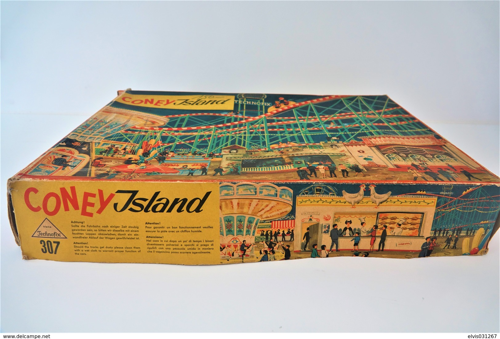 Vintage CONEY ISLAND THEME PARK TOY + Original Box : Maker TECHNOFIX - No307 - WEST GERMANY - 1960's - Wind Up *** - Collectors E Strani - Tutte Marche