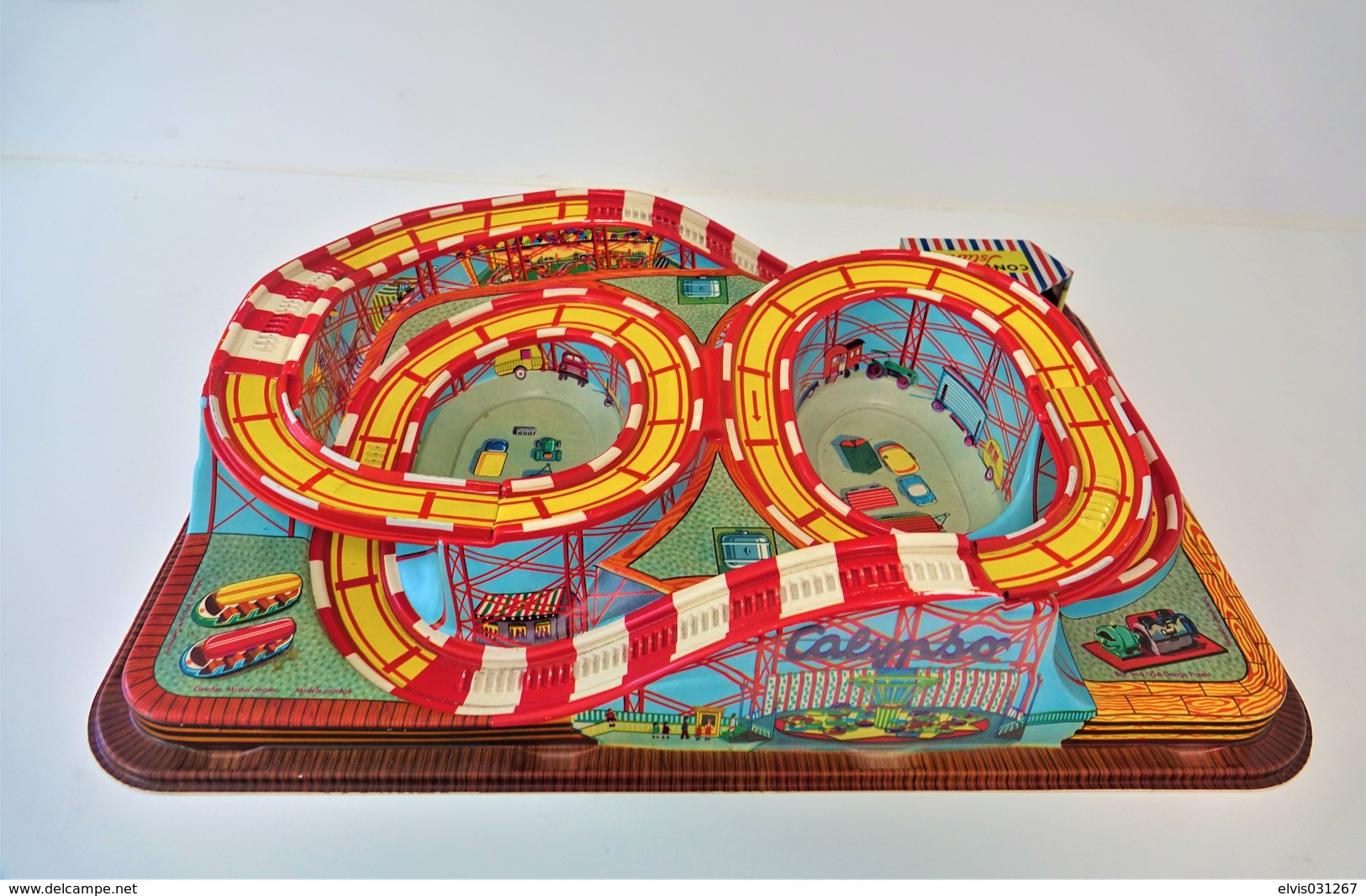 Vintage CONEY ISLAND THEME PARK TOY + original box : maker TECHNOFIX - No307 - WEST GERMANY - 1960's - Wind Up ***