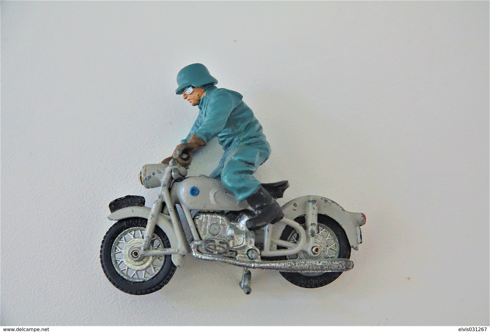 Britains Ltd, Deetail : GERMAN BMW RARE GRAY WEHRMACHT Motorcycle , Made In England, *** - Britains