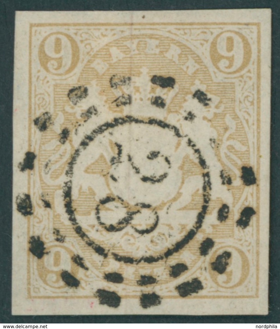 BAYERN 17 O, 1862, 9 Kr. Ockerbraun, Offener MR-Stempel 28, Kabinett, Gepr. W. Engel - Autres & Non Classés