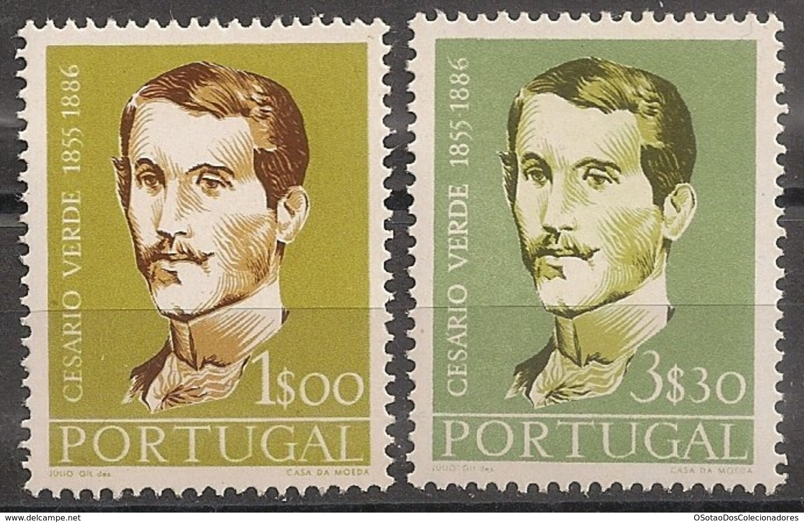 Portugal 1957 - Série Completa Cesário Verde 831 832 - Set Complete Special Edition For Cesario Verde - Mint MNH** Neuf - Unused Stamps