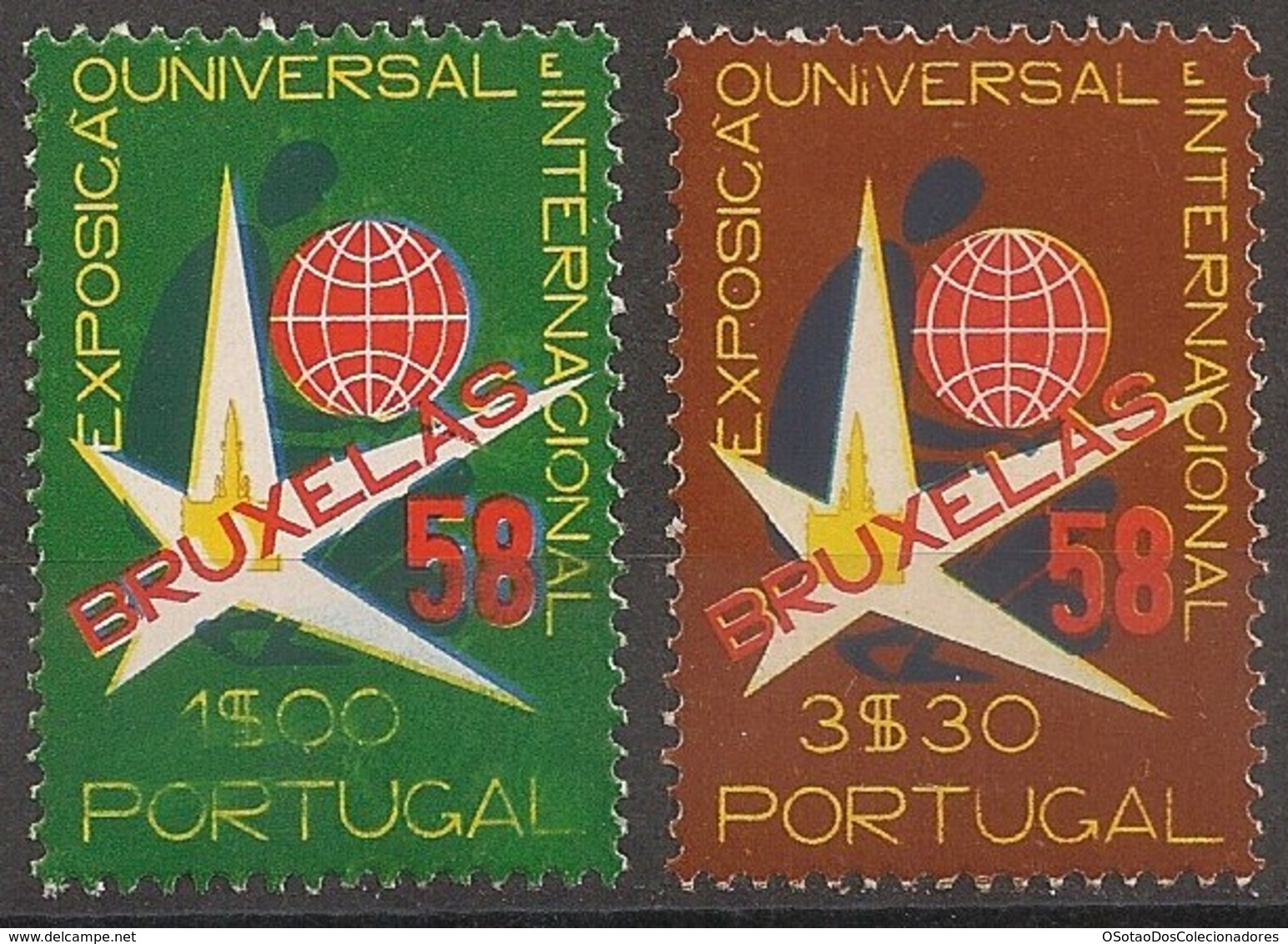 Portugal 1958 - Série Completa Exposição De Bruxelas 833 834 - Set Complete World Exhibition Brussels - Mint MNH** Neuf - Neufs