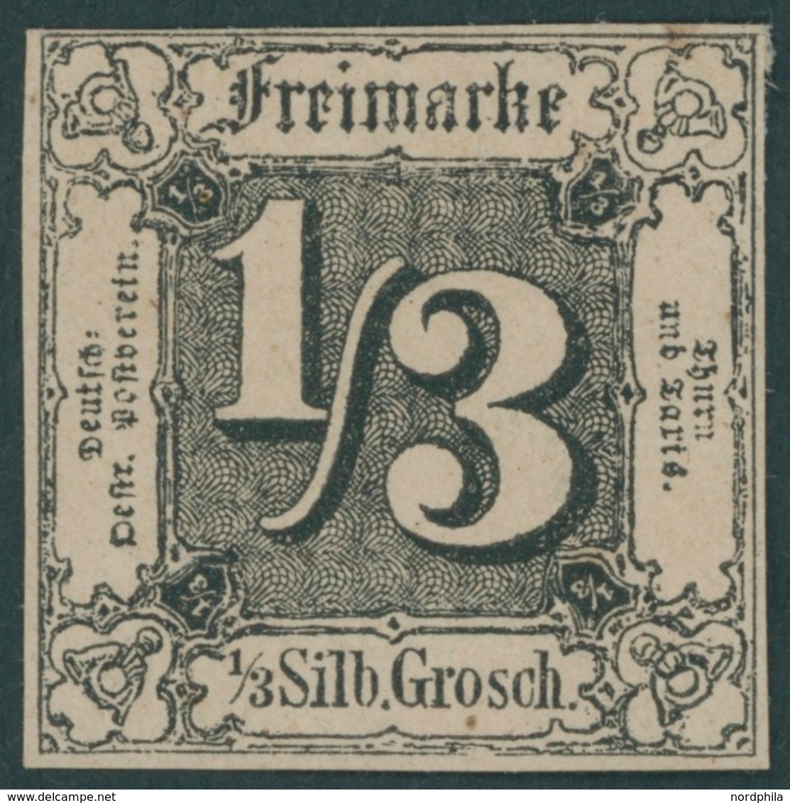 WÜRTTEMBERG 2 *, 1851, 3 Kr. Schwarz Auf Hellgelb, Vollrandig, Mehrere Falzreste, Pracht, Mi. 90.- - Altri & Non Classificati