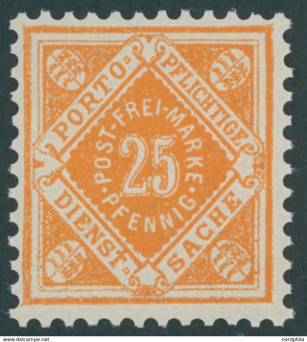 WÜRTTEMBERG 106 **, 1896, 25 Pf. Dunkelgelblichorange, Postfrisch, Pracht, Mi. 70.- - Autres & Non Classés