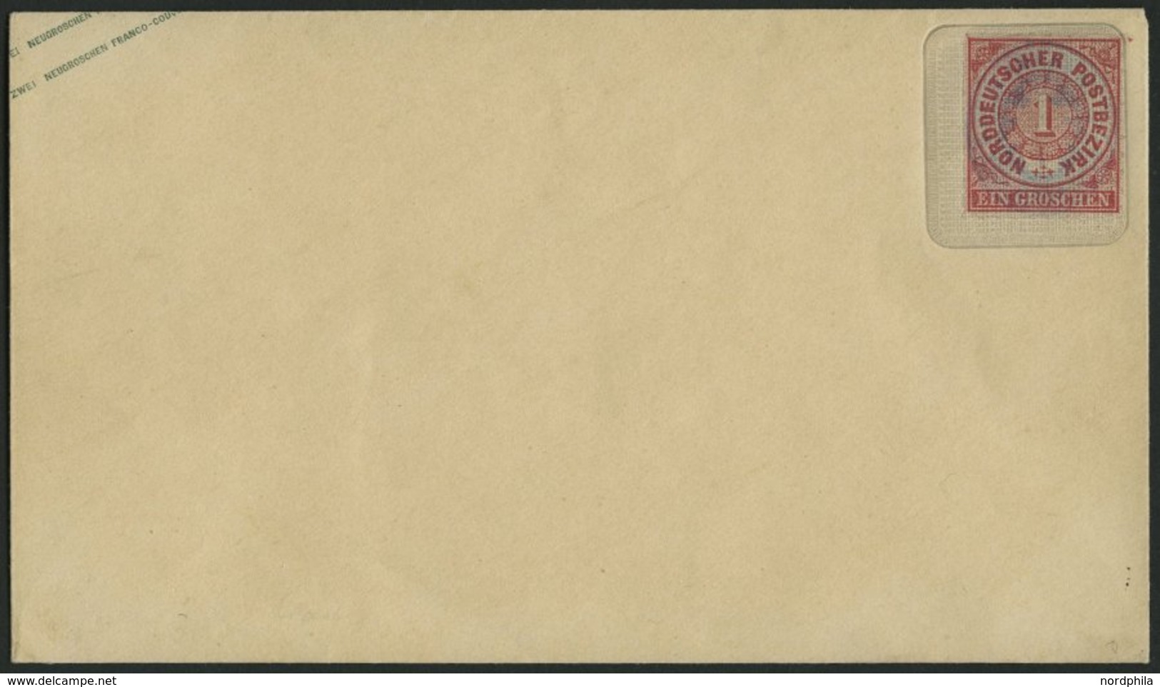 NDP U 50A BRIEF, 1863, 1 Gr. Rosa Auf 2 Ngr. Blau, Format A, Ungebraucht, Pracht, Gepr. Blecher, Mi. 110.- - Altri & Non Classificati