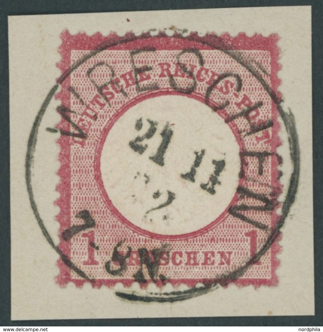 Dt. Reich 4 BrfStk, 1872, 1 Gr. Rotkarmin, Idealer K1 WRESCHEN, Kabinettbriefstück - Oblitérés