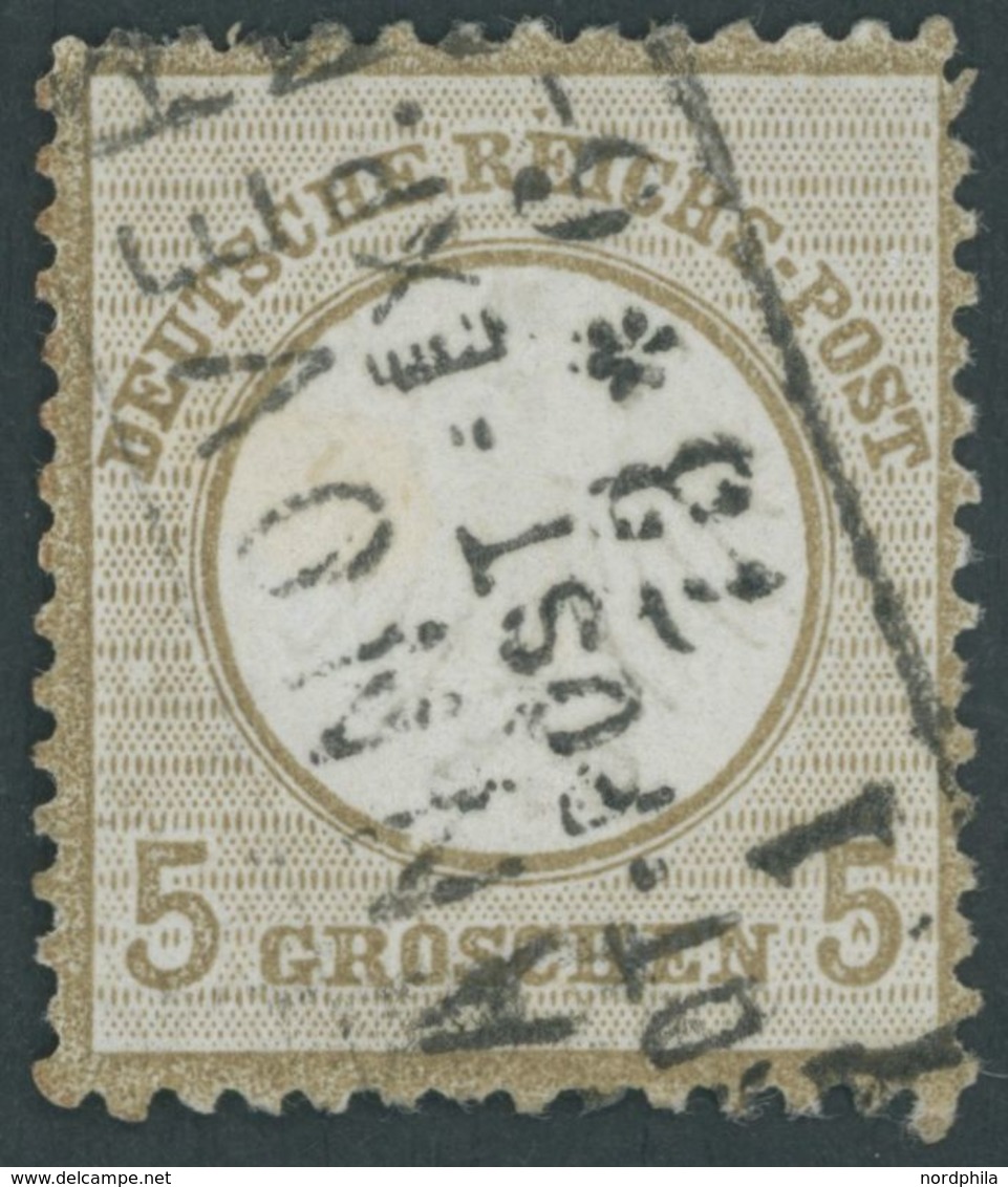 Dt. Reich 6 O, 1872, 5 Gr. Ockerbraun, R3 HANNOVER STADT-POST-EXP., Normale Zähnung, Pracht, Mi. 120.- - Used Stamps